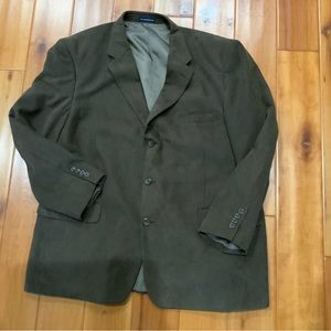 Stafford Essentials brown blazer jacket size 48